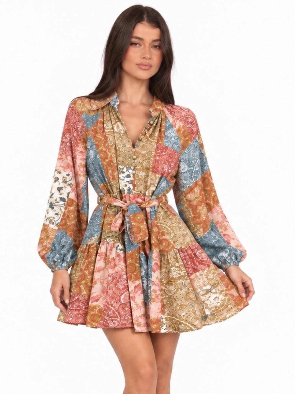 🌺Petal + Pup Linen Blend Patchwork Mini